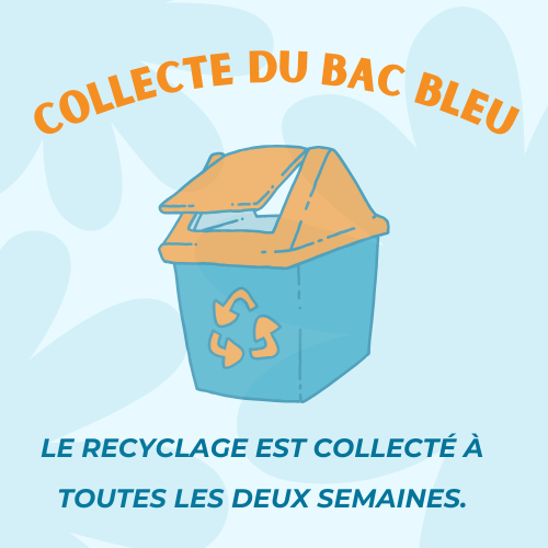 Récolte des MATIÈRES RECYCLABLES (bac bleu)